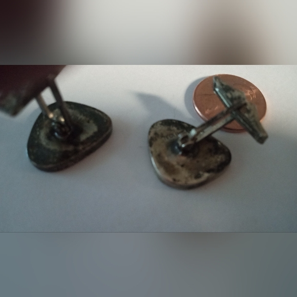 Vintage Sterling Silver Skier Cuff Links - Picture 4 of 8